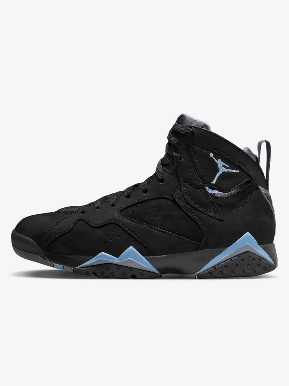 Size 10 - Air Jordan 7 chambray Retro Men’s Basketball Shoes black UNC blue
